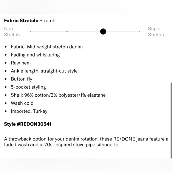 NWT Re/Done 70s Stove Pipe Jeans - Picture 11 of 11